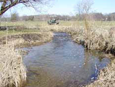 Traver Creek Sample Collection Site, Leslie Golf Course, 30 March 2010.